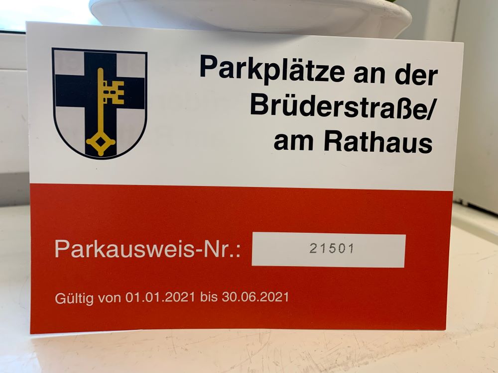 Neue Dauer- Und Anwohnerparkausweise Ab Sofort Im Bürgerbüro Erhältlich ...